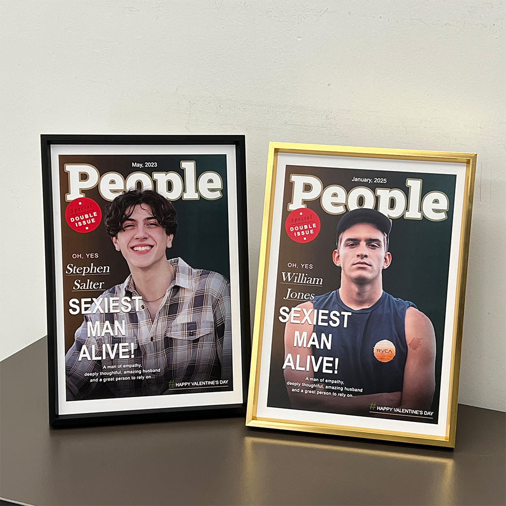 Custom People Magazine Cover Frame Anniversary Gift