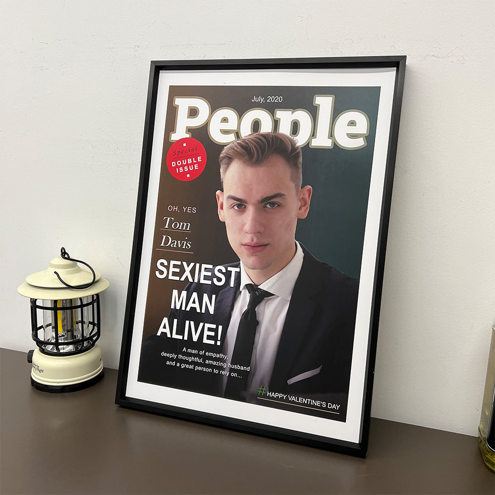 Custom People Magazine Cover Frame Anniversary Gift