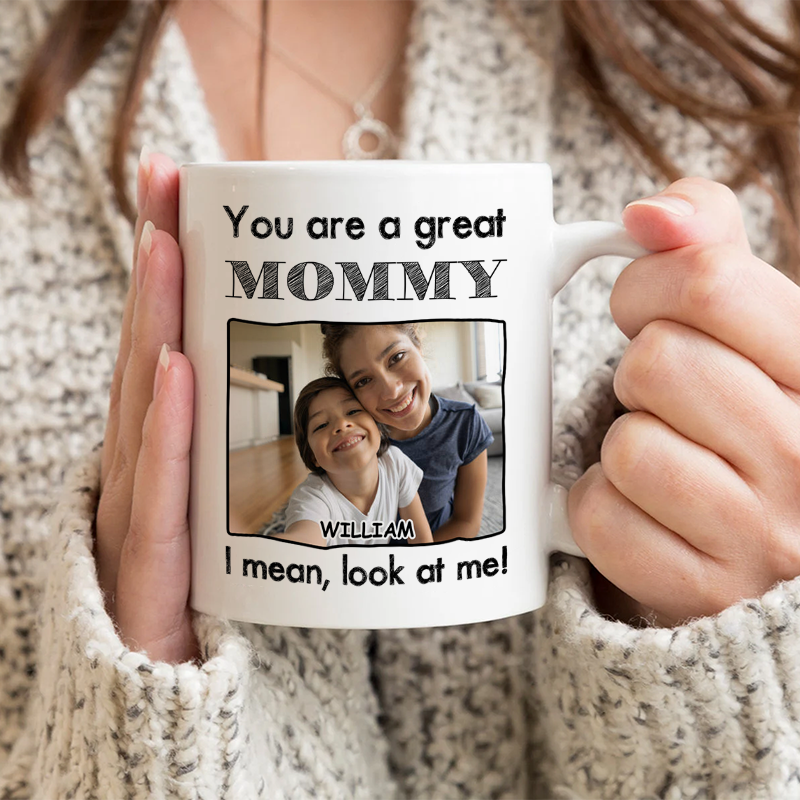 Personalized You Are A Great Mom Photo Mug