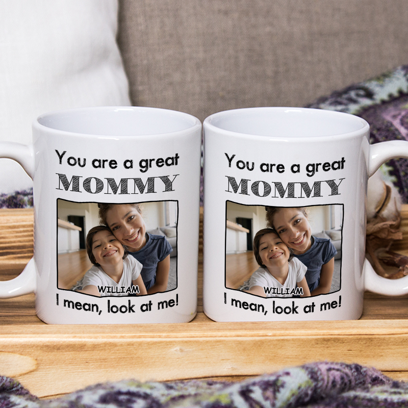 Personalized You Are A Great Mom Photo Mug