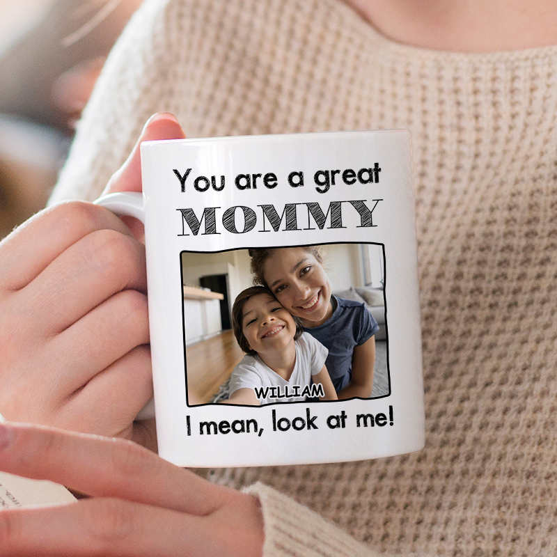 Personalized You Are A Great Mom Photo Mug