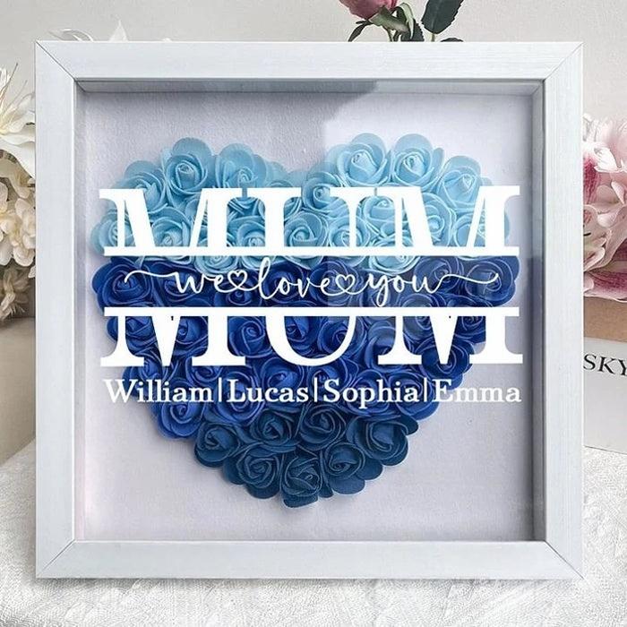 Mom We Love You - Personalized Flower Shadow Box-Mother's Day Sale!