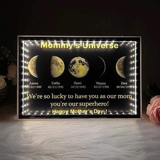 Multi Moon Moon Phase Mirror Lamp - Mum's Universe