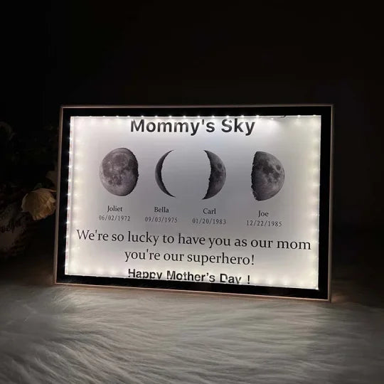 Multi Moon Moon Phase Mirror Lamp - Mum's Universe