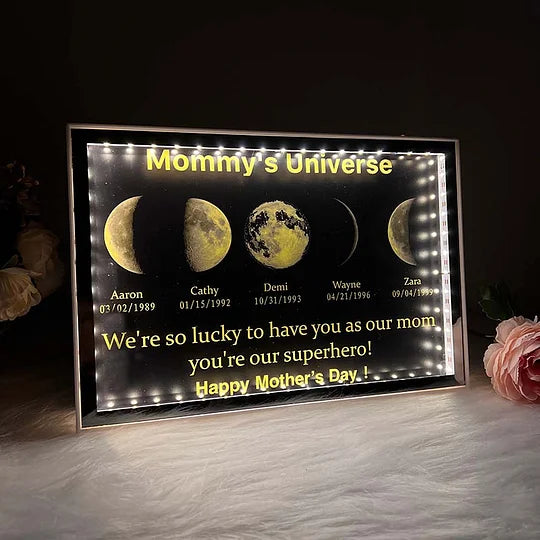 Multi Moon Moon Phase Mirror Lamp - Mum's Universe