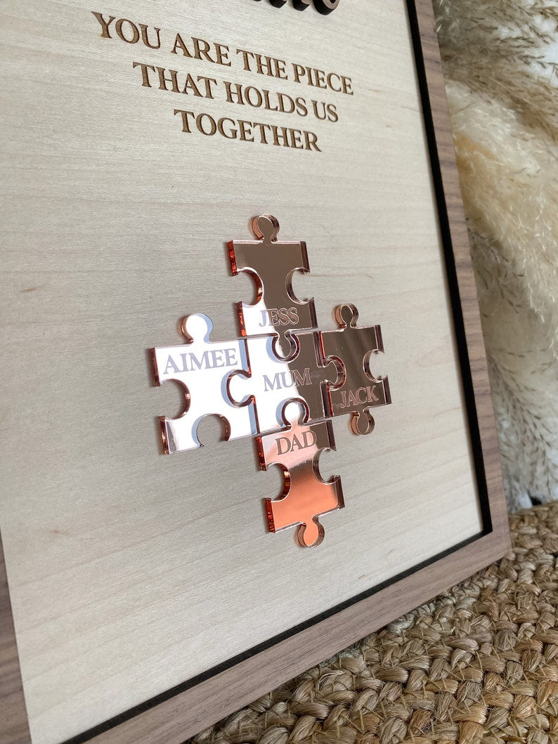 Personalised Mothers Day Wood Puzzle Gift