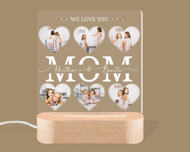 Custom Photo Led Night Light For Mother's Day