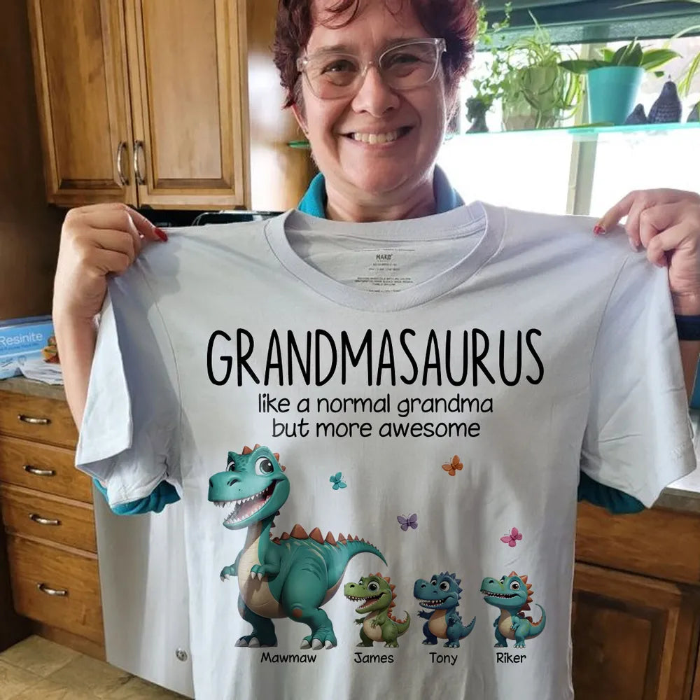 Personalized Grandmasaurus With Kids Names Dinosaurs Sweatshirt