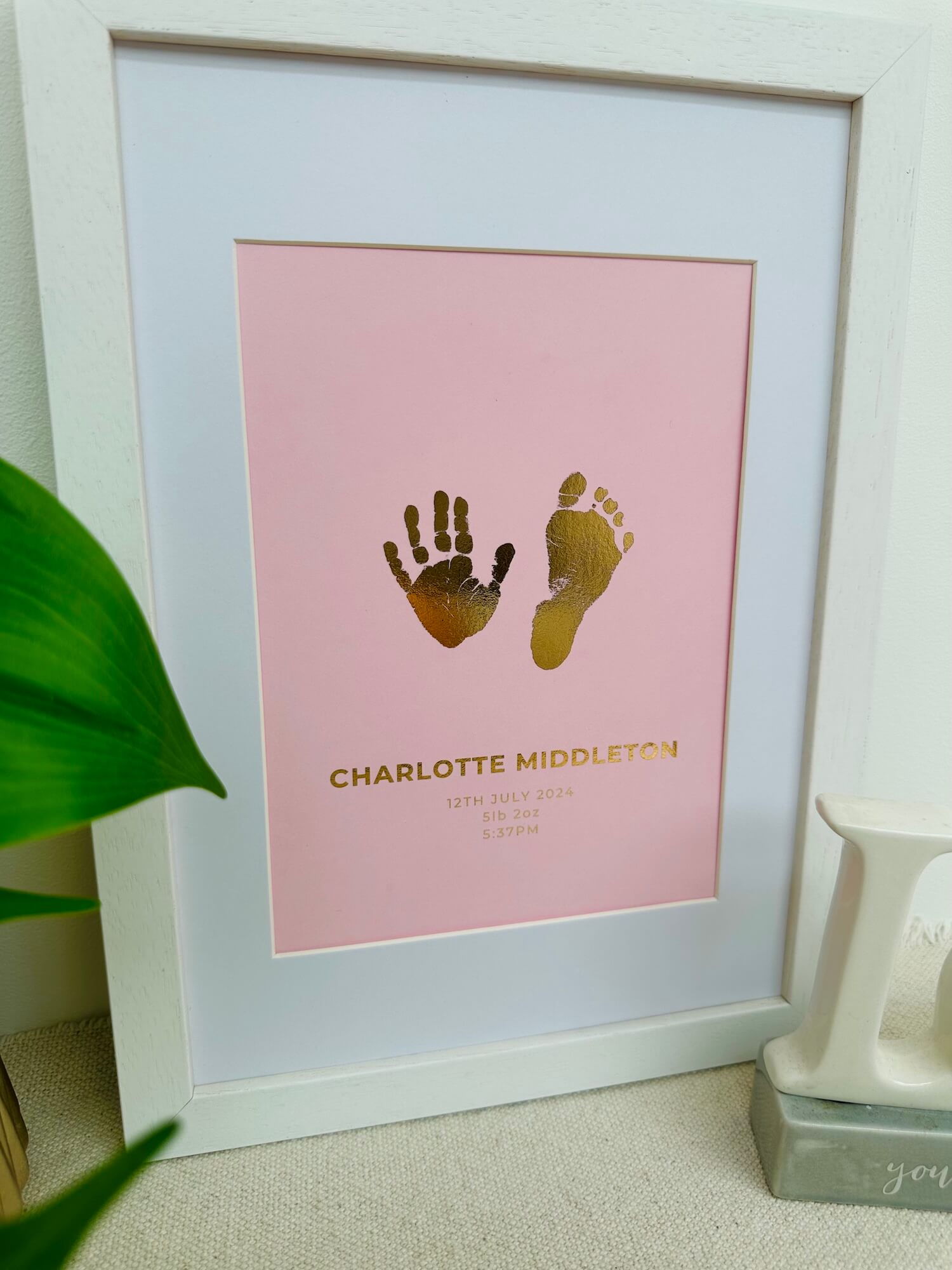 Foiled Baby Hand & Footprint Artwork, Kit Included