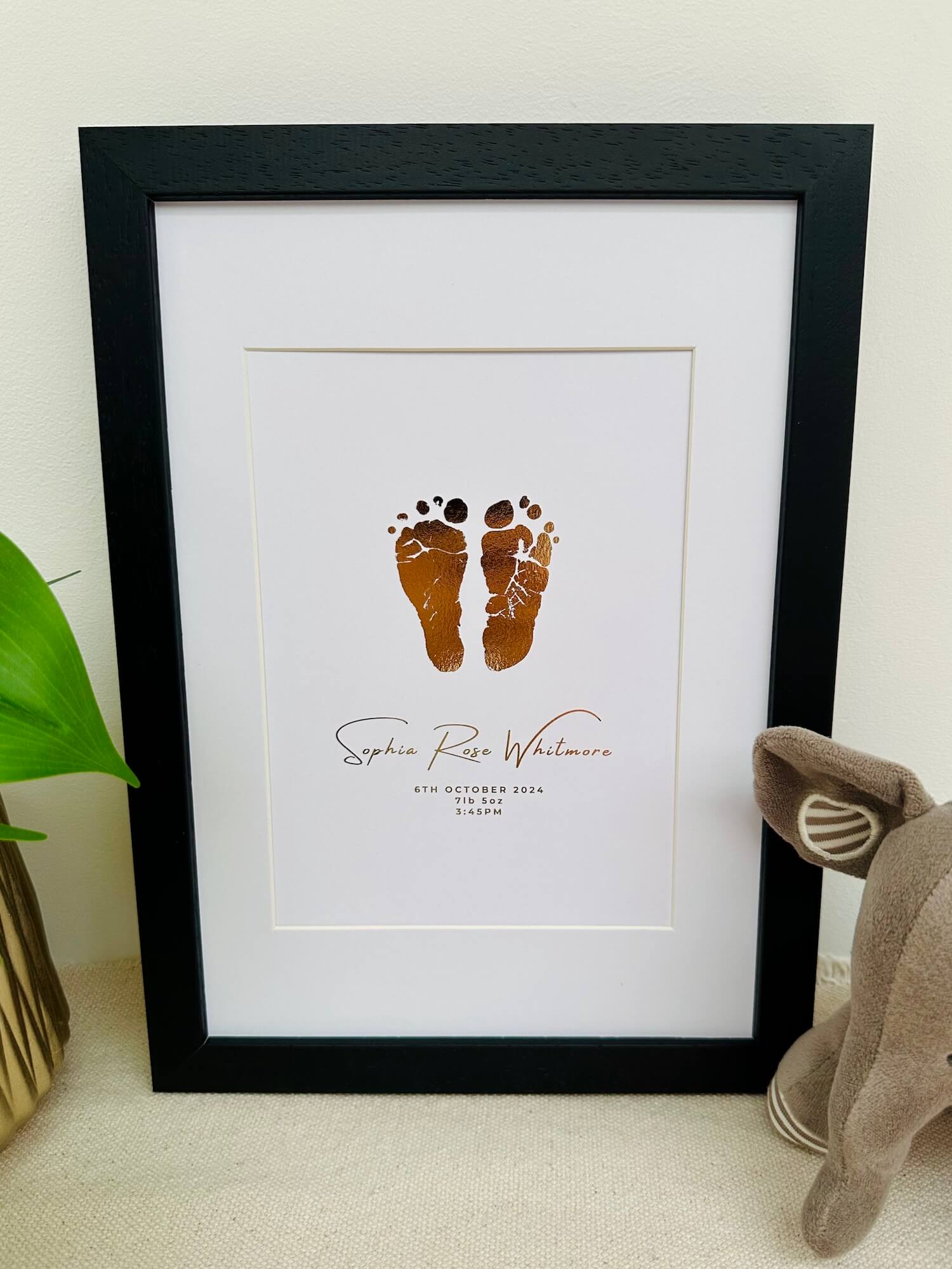 Foiled Baby Hand & Footprint Artwork, Kit Included