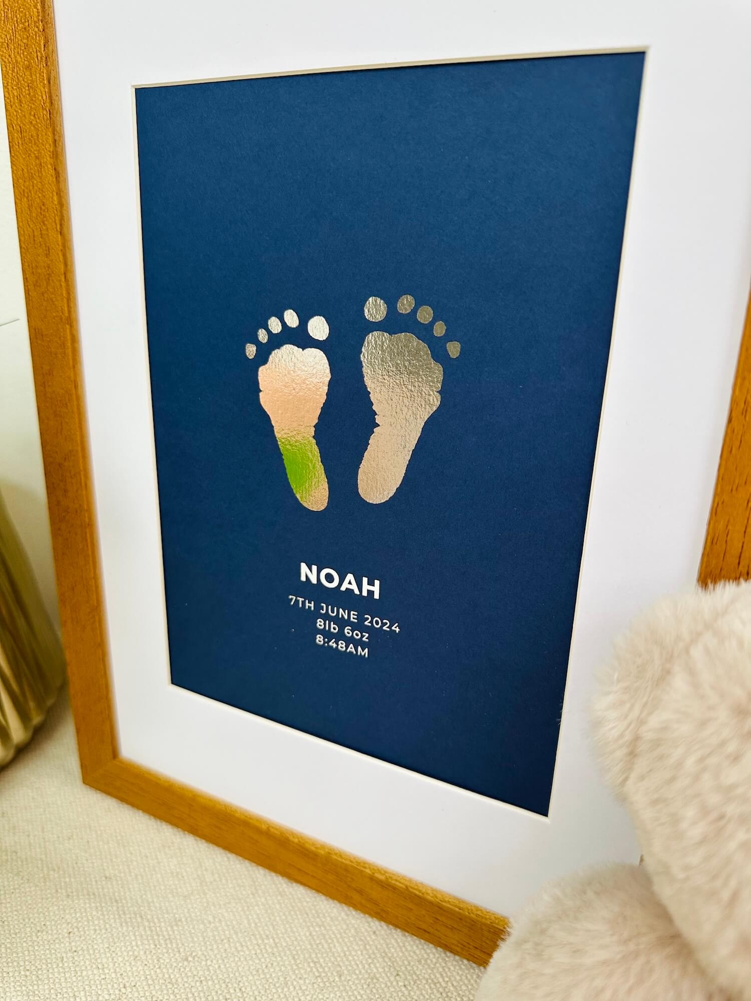 Foiled Baby Hand & Footprint Artwork, Kit Included