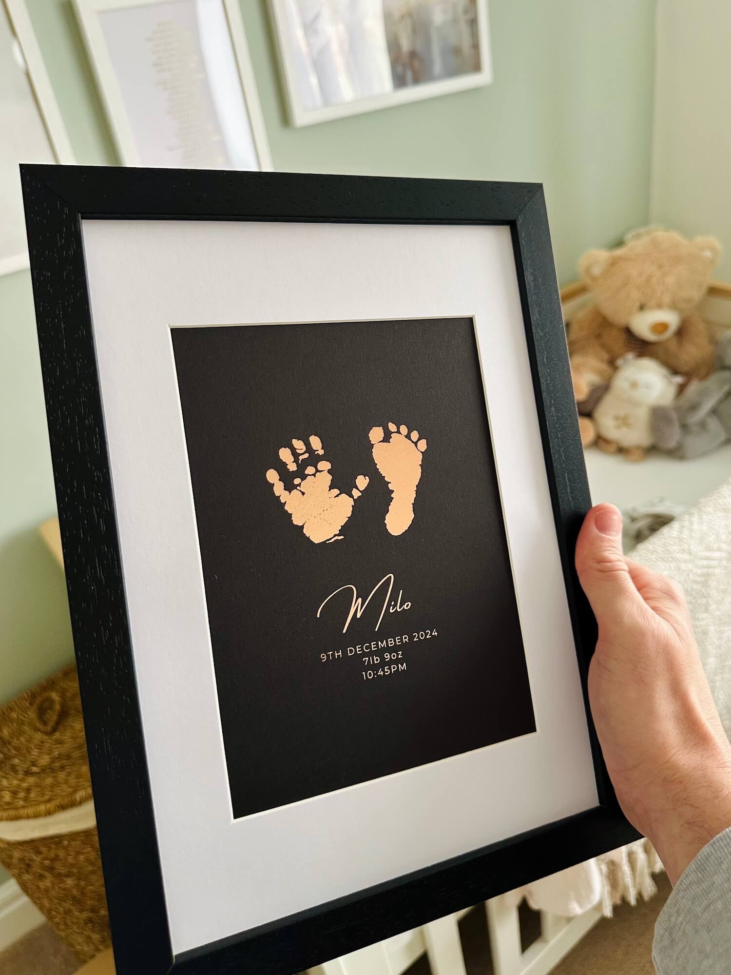 Foiled Baby Hand & Footprint Artwork, Kit Included