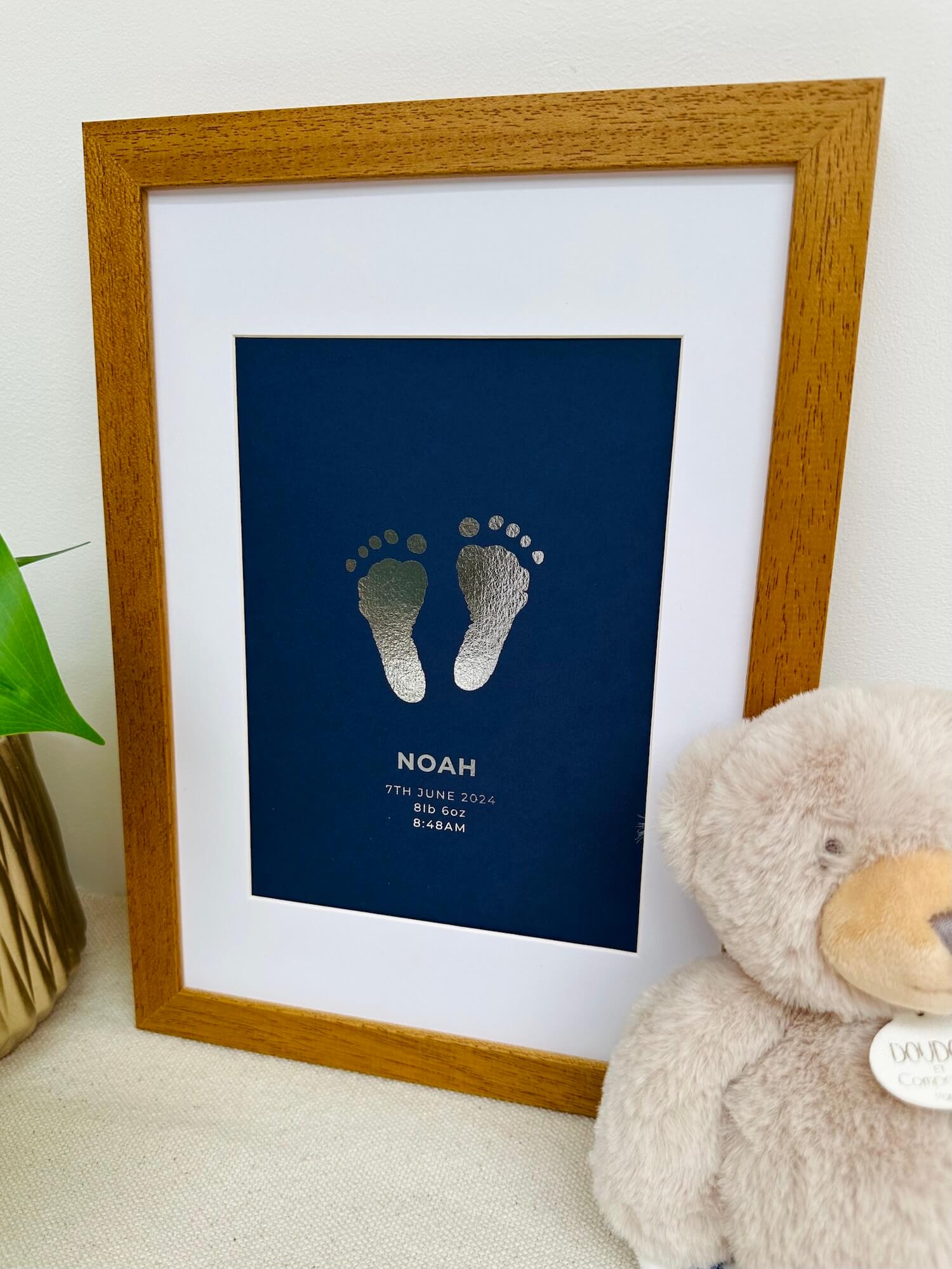 Foiled Baby Hand & Footprint Artwork, Kit Included