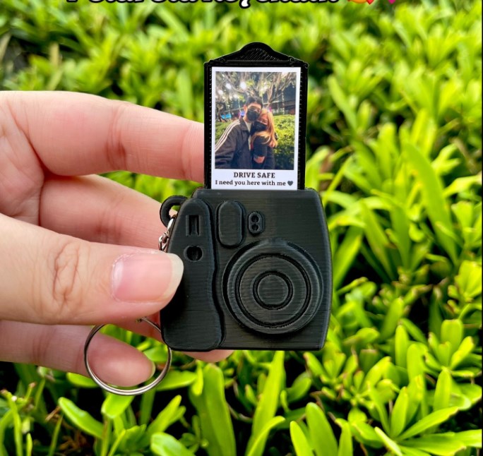 Custom Photo Mini Camera Keychain | anniversary | gift for him her