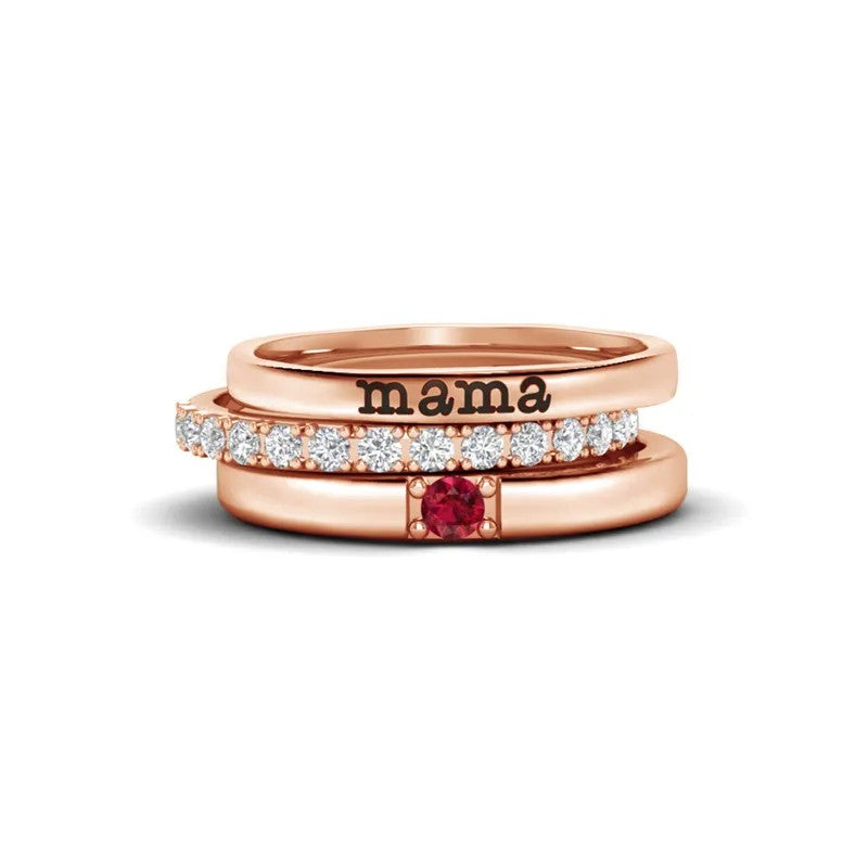 FOR GRANDMA/MAMA-CUSTOM WITH GRANDKIDS' BIRTHSTONES RING