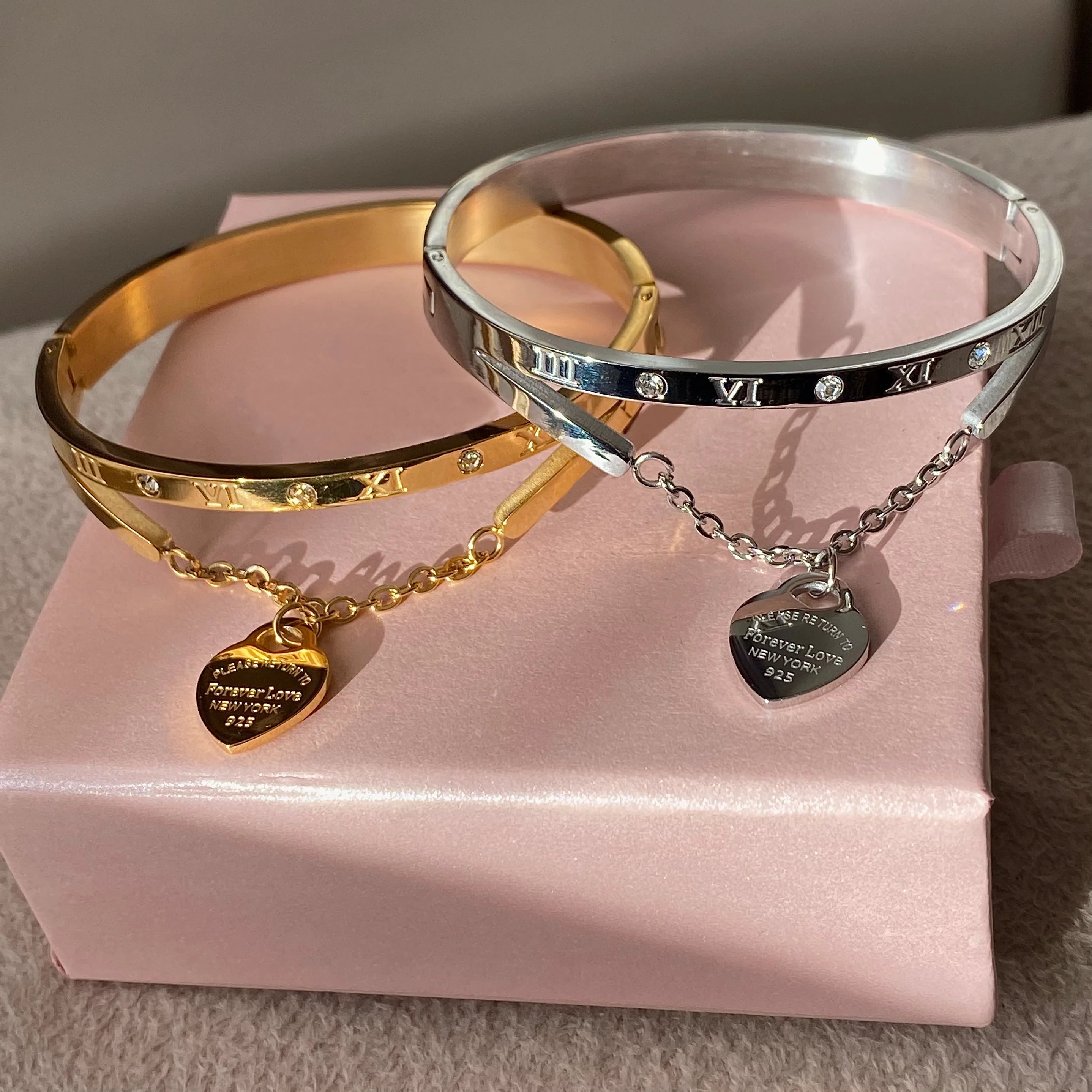 Customized Roman Numerals Forever Love Bracelet