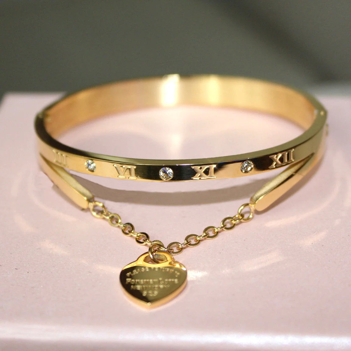 Customized Roman Numerals Forever Love Bracelet