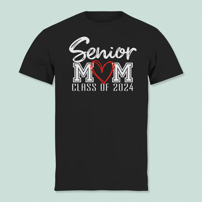 Senior Mom Class Of 2024 Graduation Dark Shirt