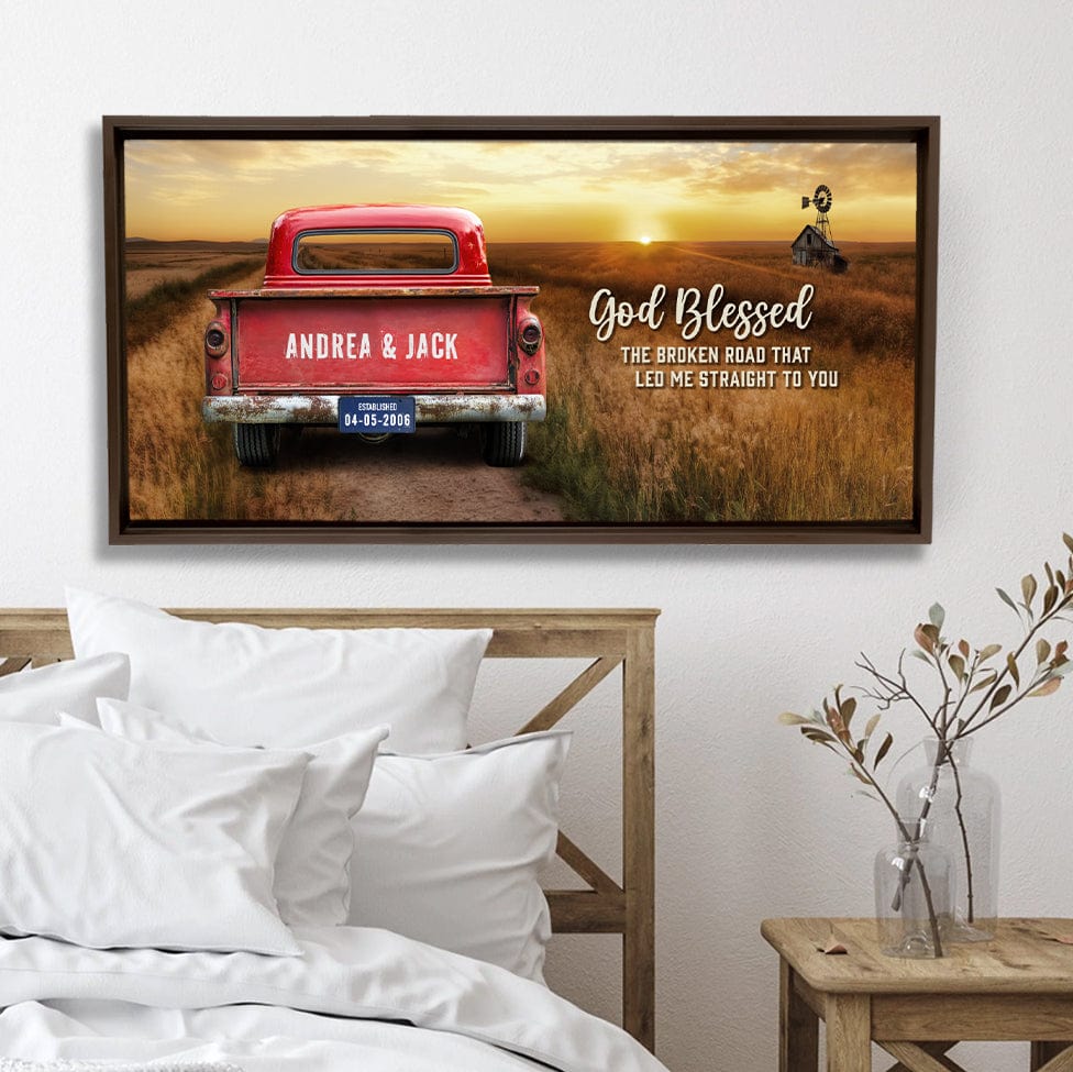 🚜 Custom Vintage Truck Farmhouse Canvas Gift 🚗