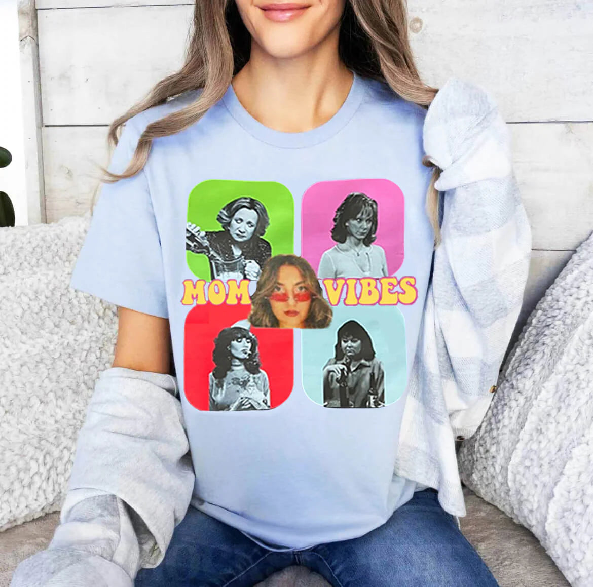 Custom Mom Vibes Vintage Photo Tee💕Sweatshirt💕