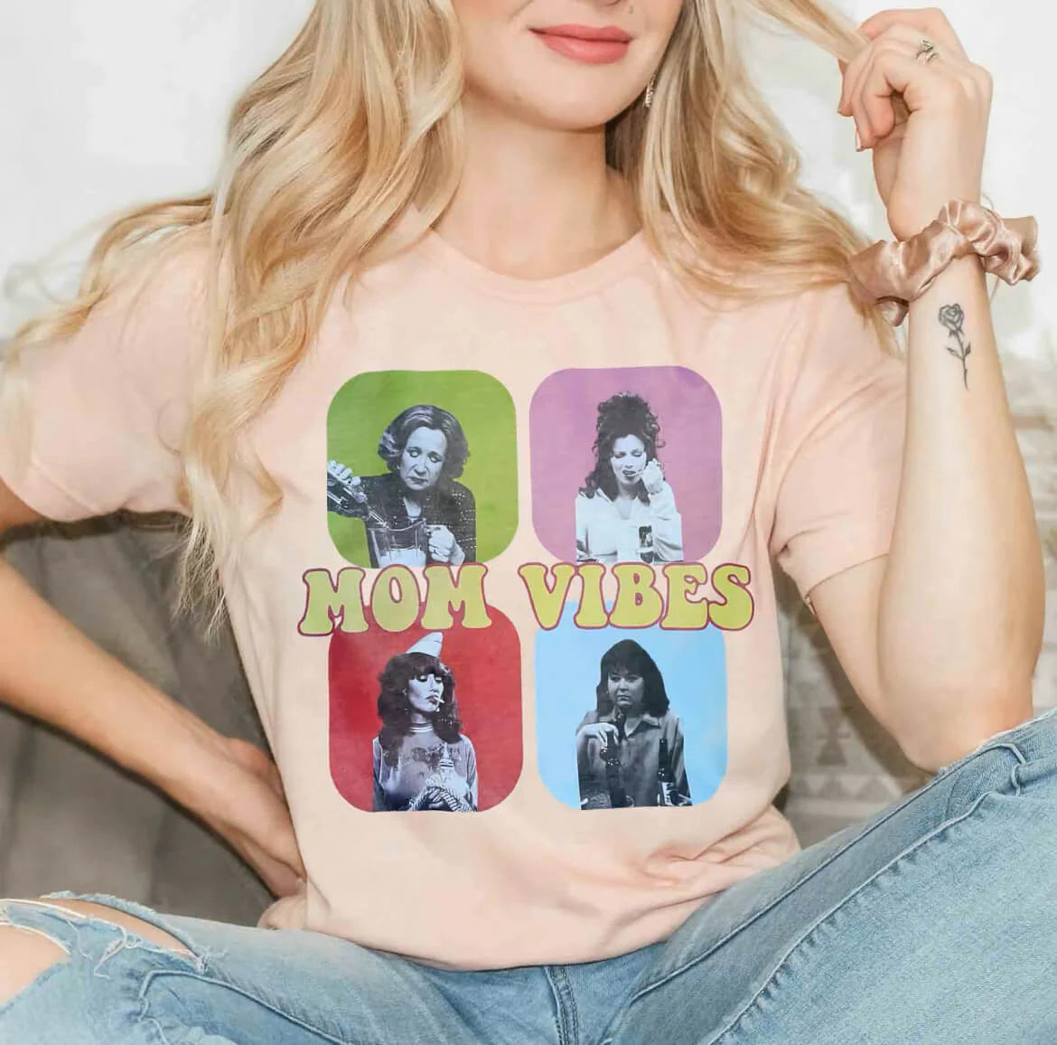 Custom Mom Vibes Vintage Photo Tee💕Sweatshirt💕