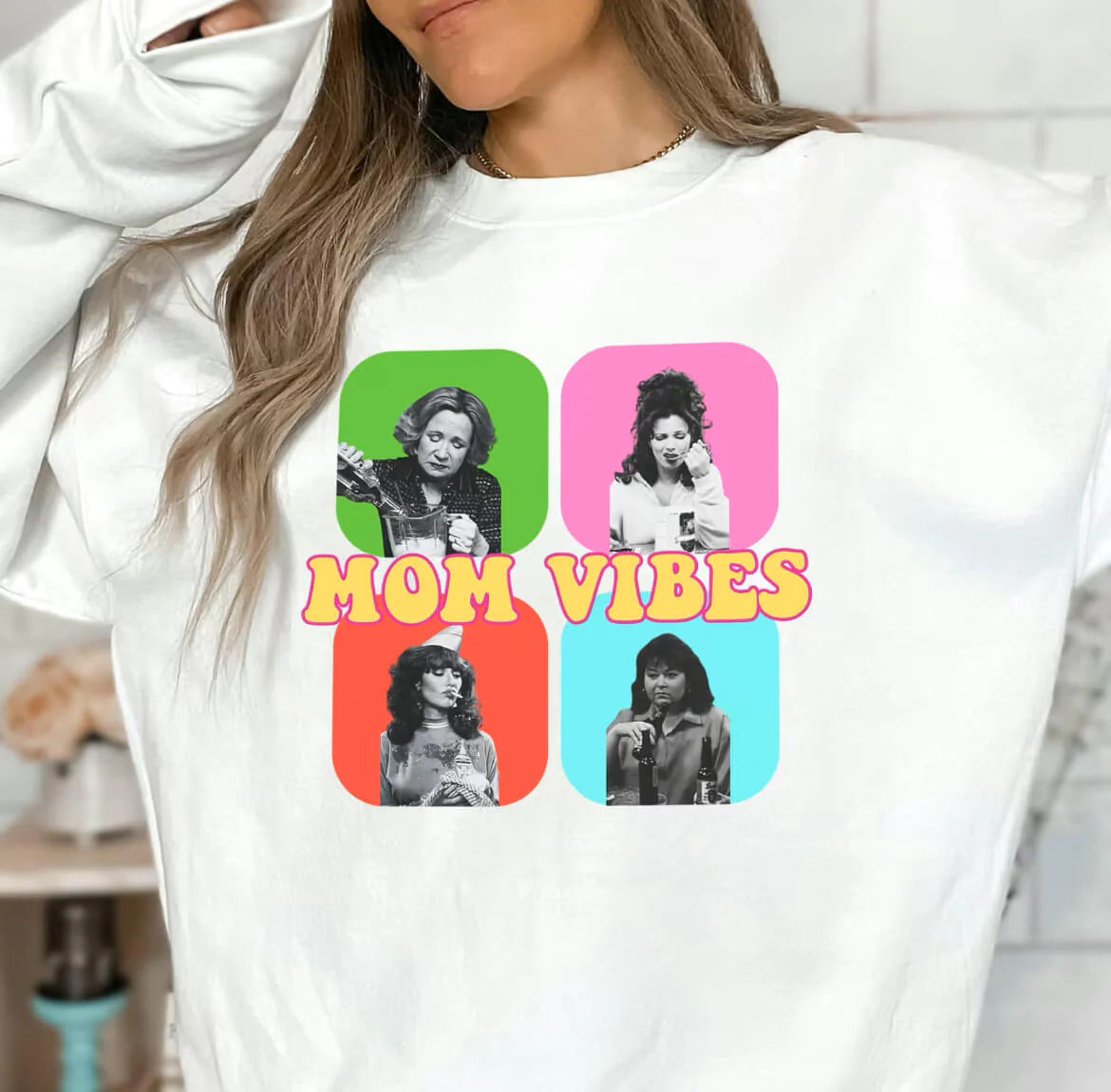 Custom Mom Vibes Vintage Photo Tee💕Sweatshirt💕