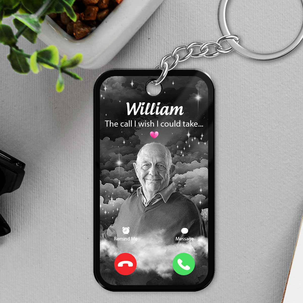 The Call I Wish I Could Take Memorial Sympathy Gift Personalized Acrylic Keychain