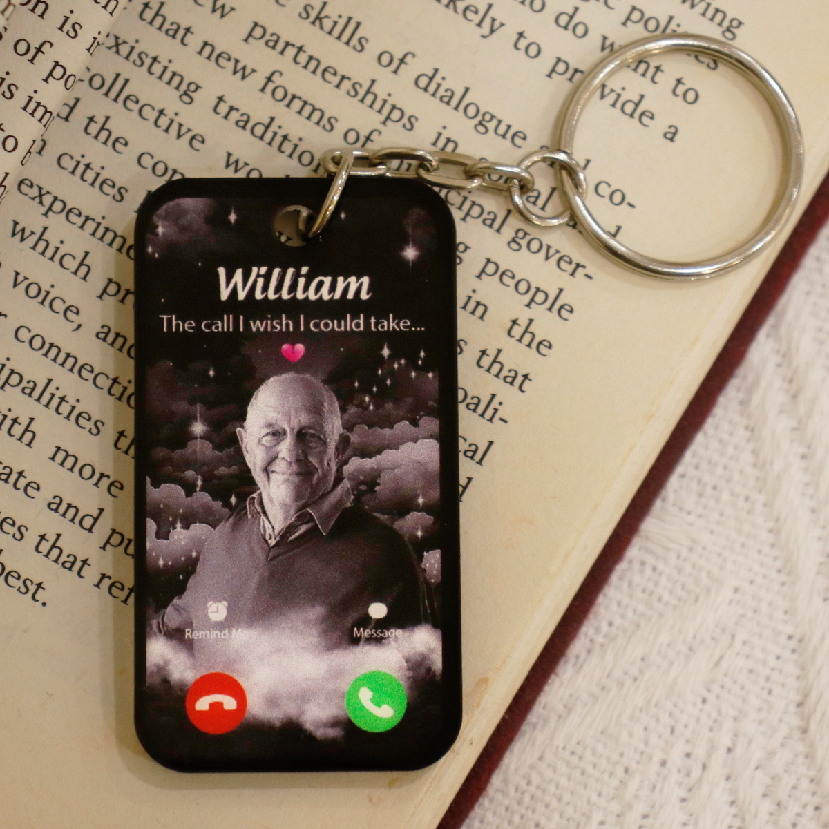 The Call I Wish I Could Take Memorial Sympathy Gift Personalized Acrylic Keychain