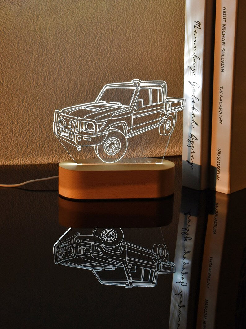 Custom 3D Car Photo Acrylic LED Night Light