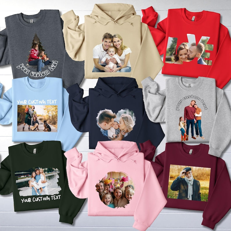 Personalized Family Photo Printing Sweatshirt