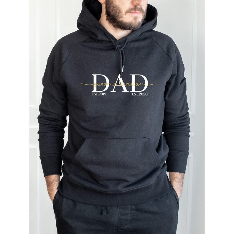 Personalized Papa sweatshirt, Sweatshirt with child's name, Gift For Dad