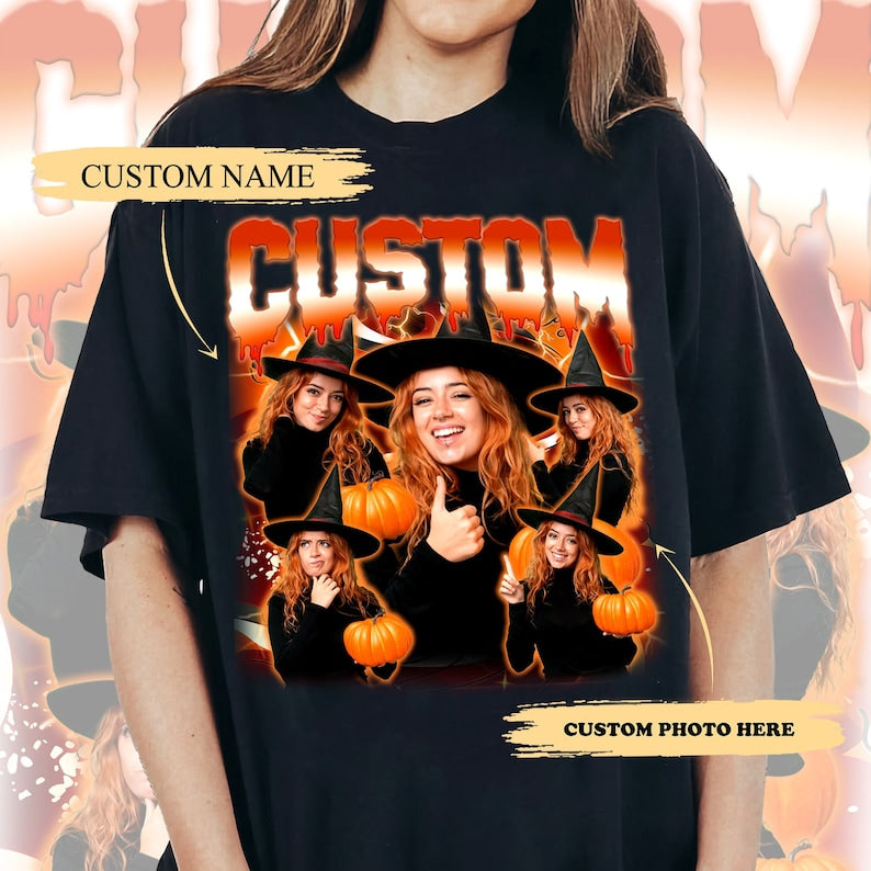 Custom Vintage Photo Halloween Tee