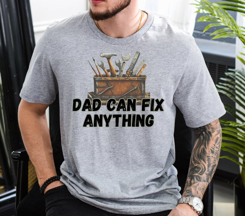 Custom Dad Toolbox shirt, Dad Can Fix Anything Shirt, Work Dad Shirt, Dad's Garage Shirt