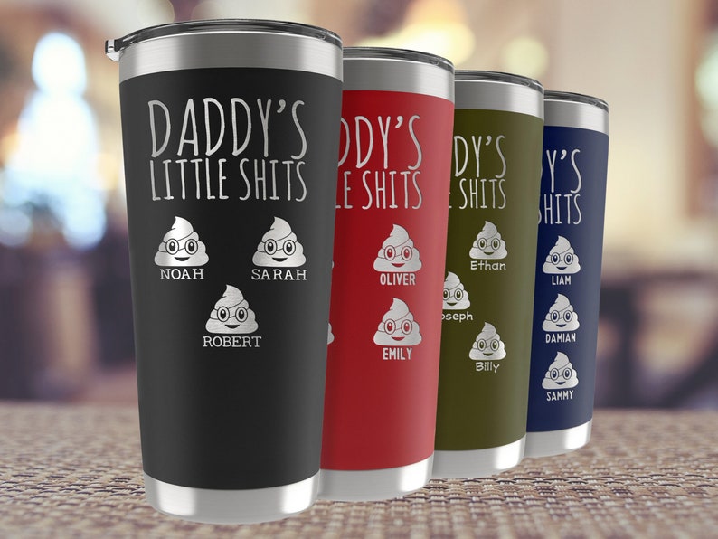 Custom Dad Tumbler Fathers Day Gift from Kids