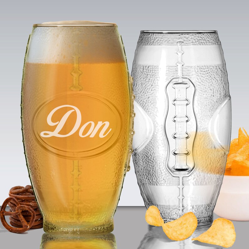 Custom Engraved Football Beer Glass