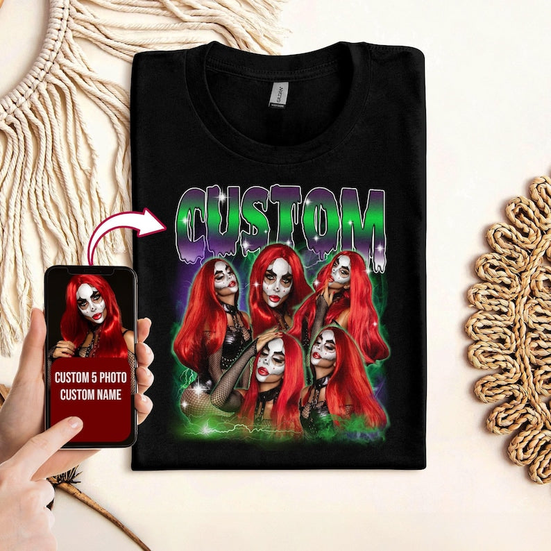 Custom Girl Friend Photo Halloween Vintage Tee/Sweatshirts