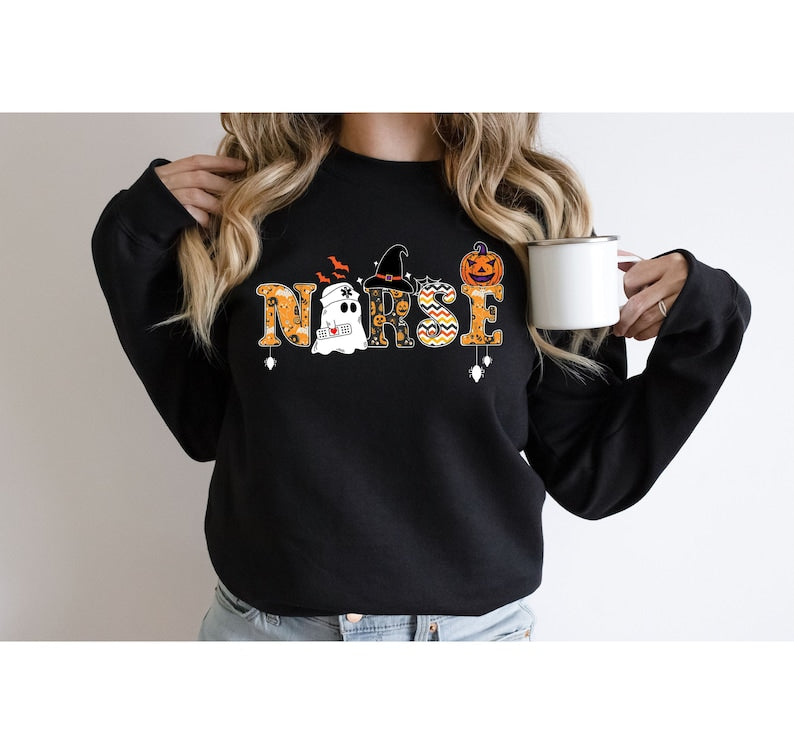 Halloween Ghost Nurse Sweatshirt