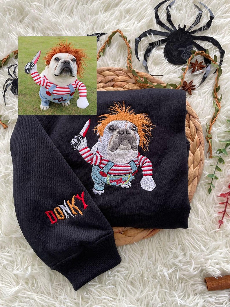 Personalized Embroidered Pet Photo Sweatshirt