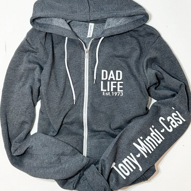 Dad Sweatshirt Hoodie, Dad Zip Up, Personalized Gifts, Father’s Day Gift