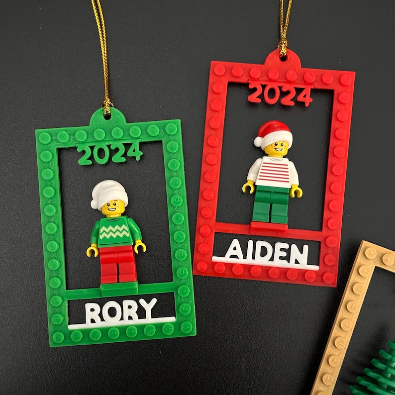 Custom Brick Minifigure Holder Ornament