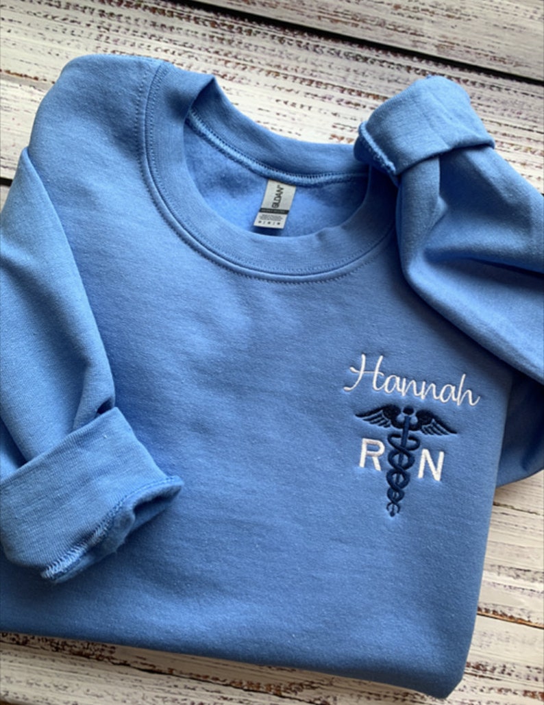 Custom Embroidered RN Nursing Sweatshirt