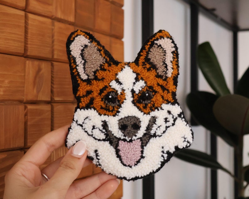 Personalized Pet Portrait Punch Needle Coaster