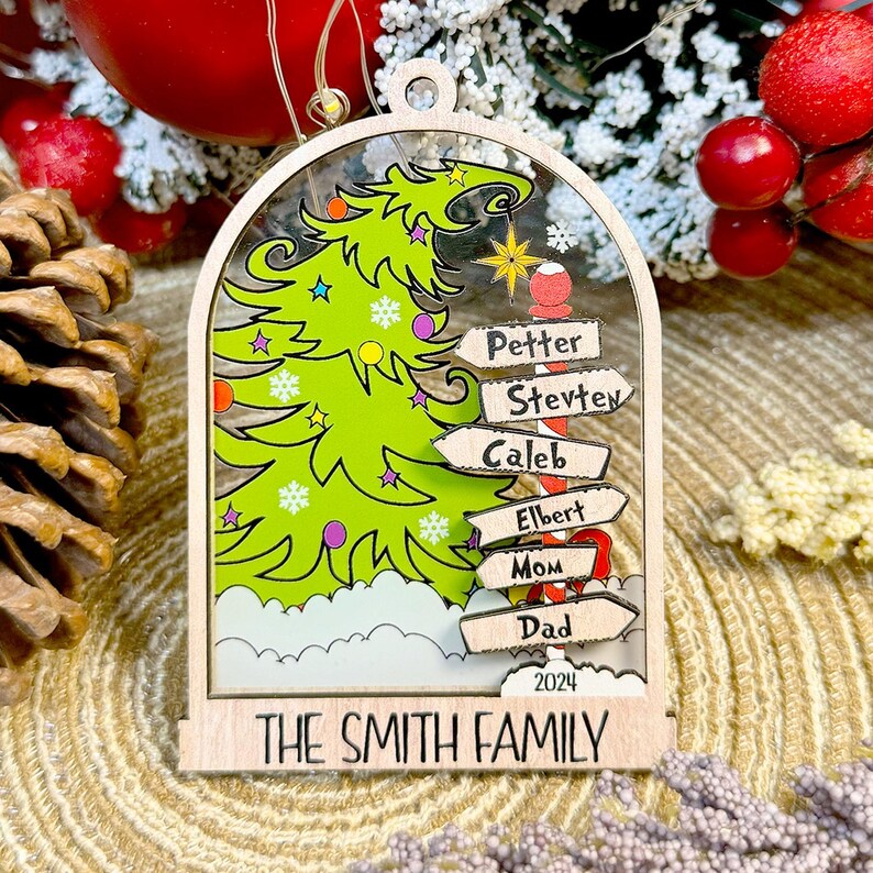 Personalized Family Christmas Ornament, Christmas Ornament Gift