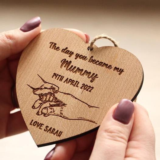 Personalised The Day You Became My Mummy Date Heart From Daughter