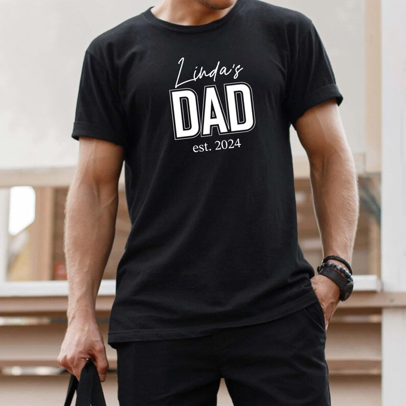 Custom Dad Shirt with Kid Names, Father's Day Gift