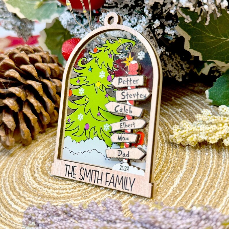 Personalized Family Christmas Ornament, Christmas Ornament Gift