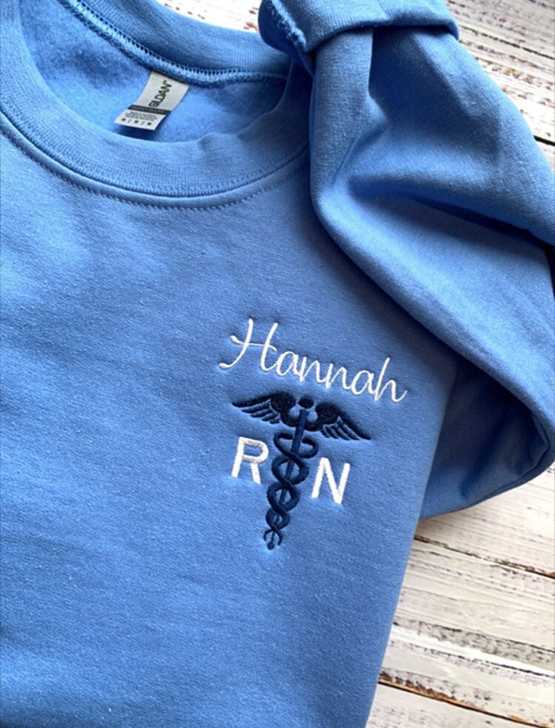 Custom Embroidered RN Nursing Sweatshirt