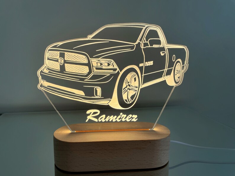 Custom Car Sketch Night Light 3D Photo Lamp