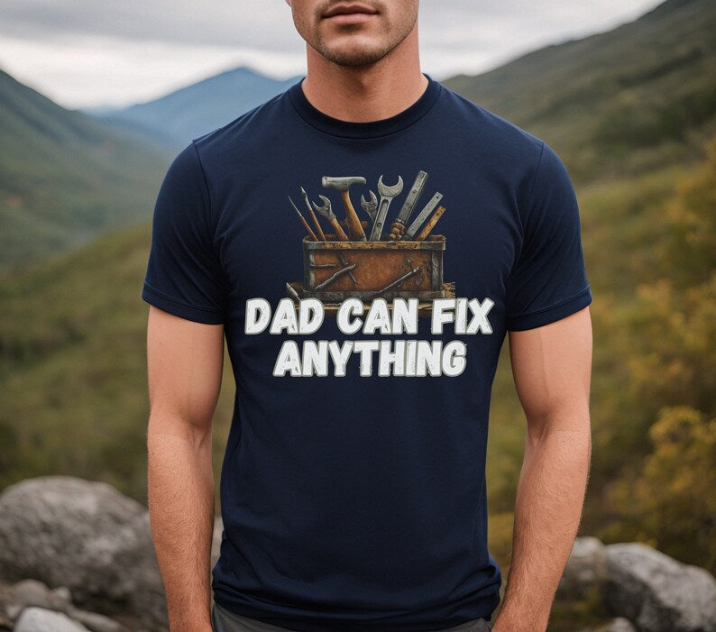 Custom Dad Toolbox shirt, Dad Can Fix Anything Shirt, Work Dad Shirt, Dad's Garage Shirt