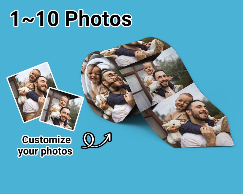 Custom Photo Ties for Dad/Him,Party Necktie,Men's Ties,Father's Day Tie